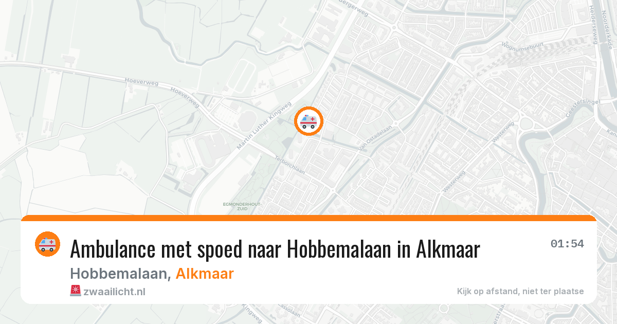 Ambulance met spoed naar Hobbemalaan in Alkmaar — 4 jul 2026