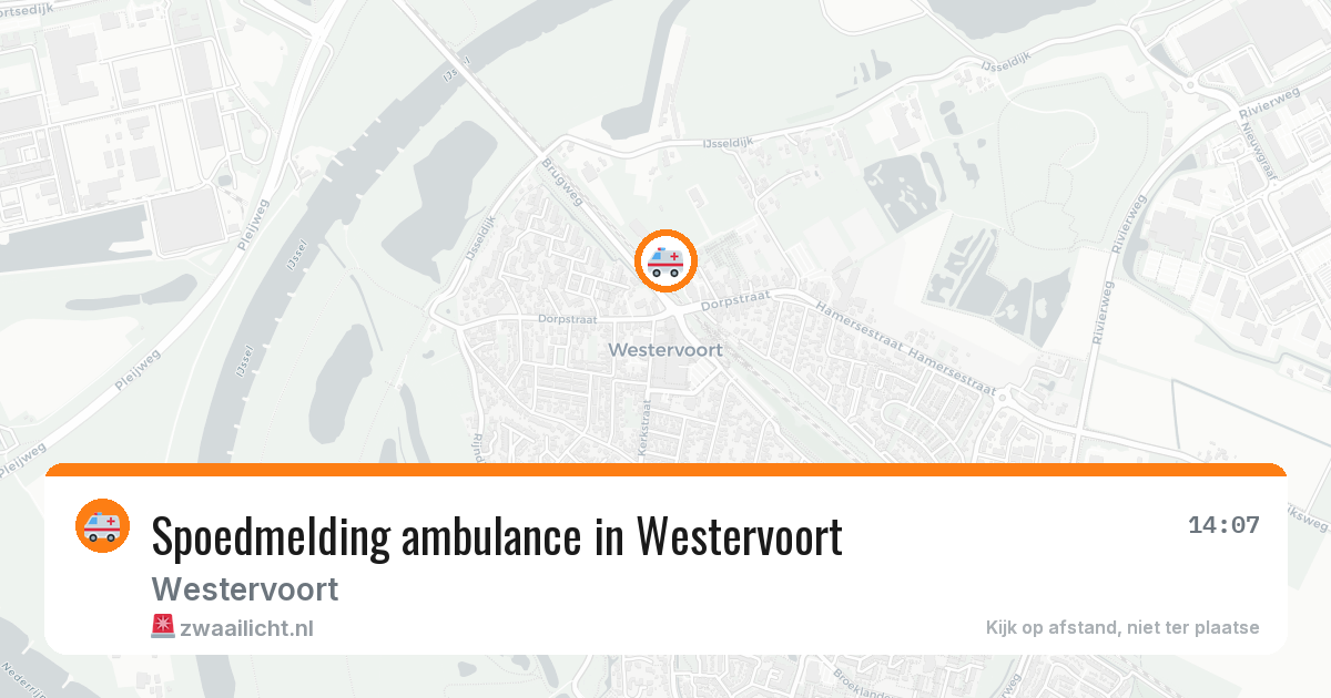 Spoedmelding ambulance in Westervoort — 21 jul 2026
