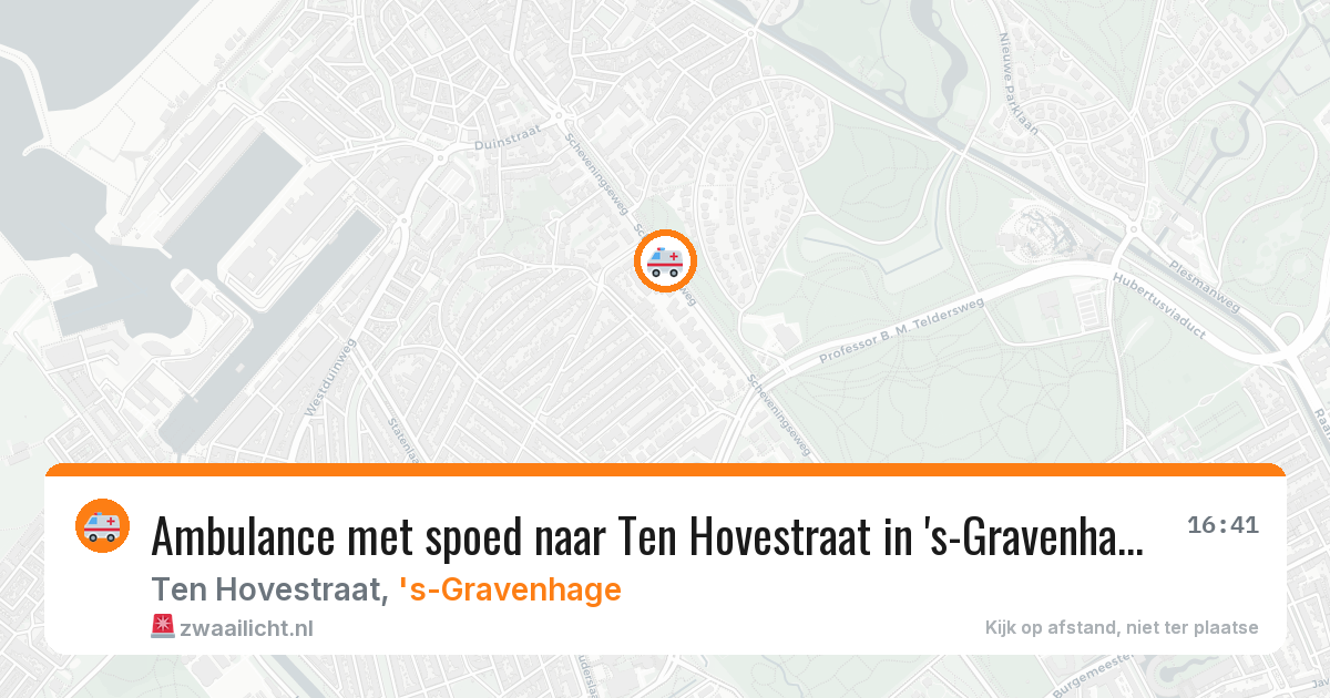 Ambulance met spoed naar Ten Hovestraat in 's-Gravenhage — 2 jul 2026