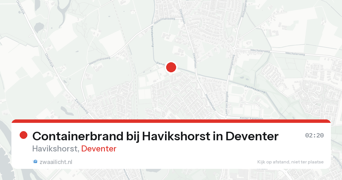 Containerbrand bij Havikshorst in Deventer — 17 aug 2026