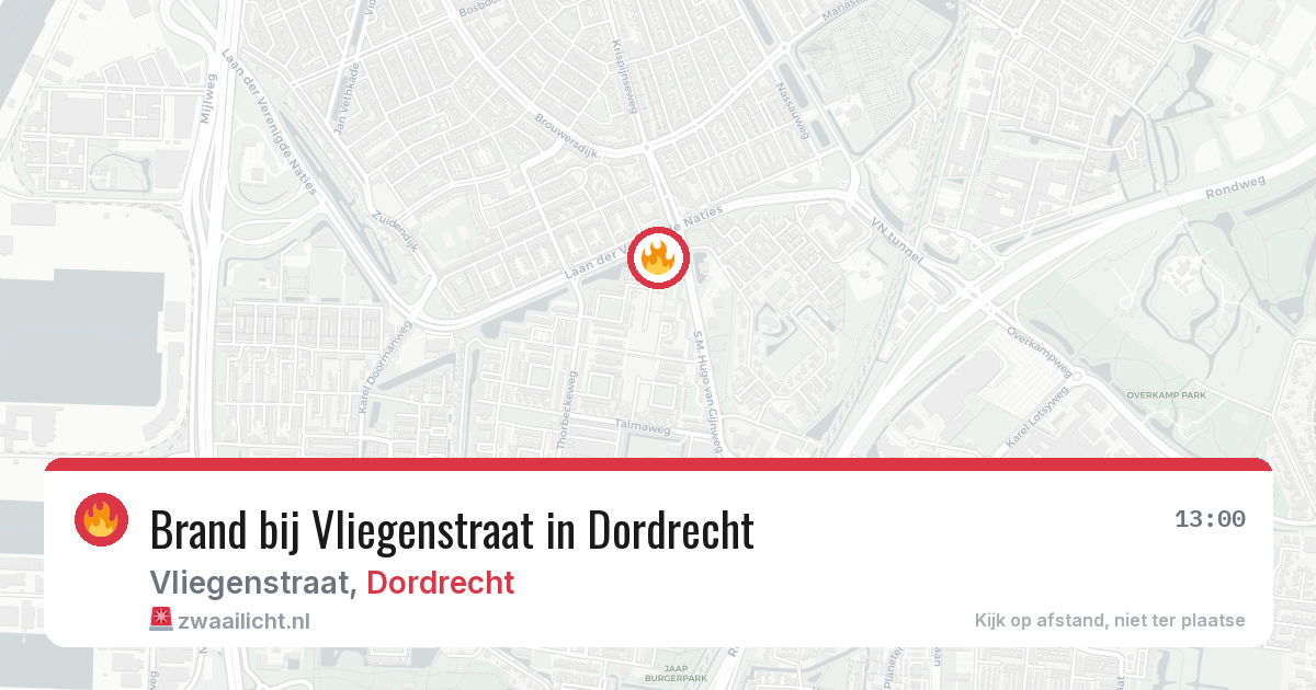 Brand bij Vliegenstraat in Dordrecht — 7 apr 2026