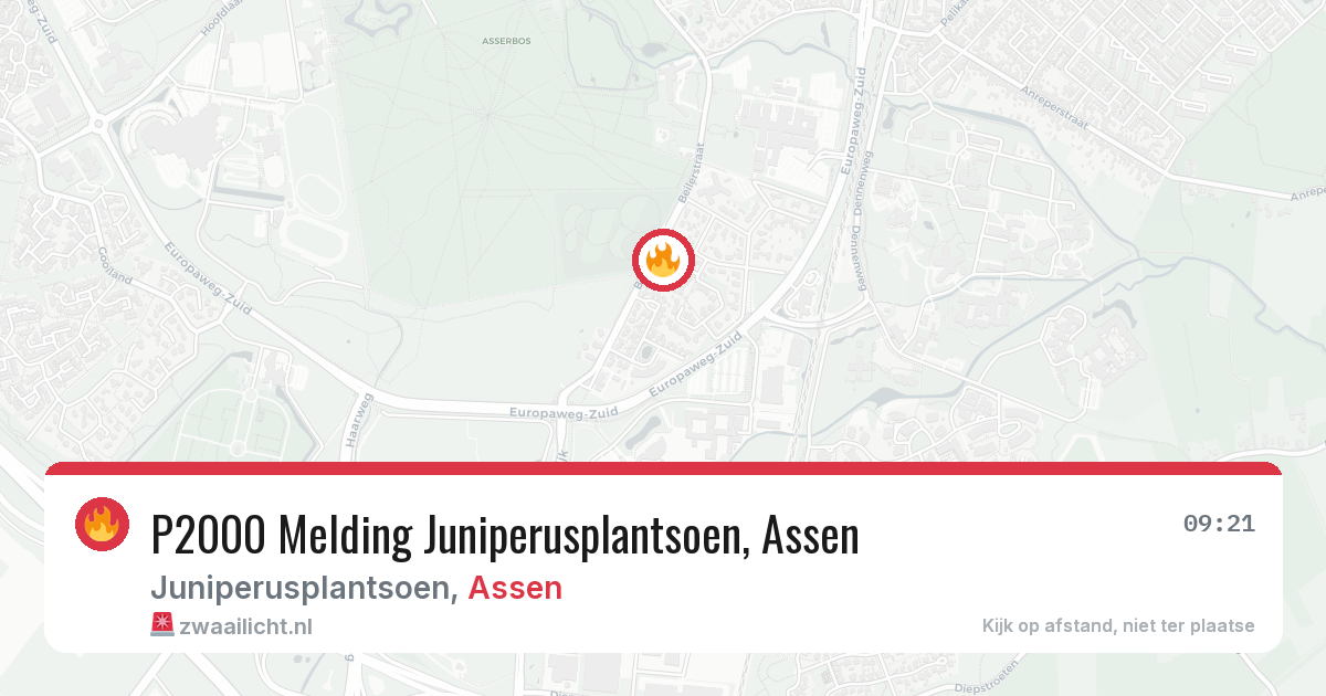 P2000 Melding Juniperusplantsoen, Assen — 10 aug 2026