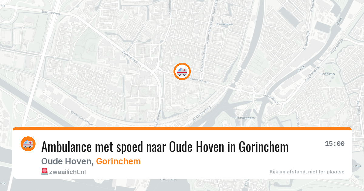 Ambulance met spoed naar Oude Hoven in Gorinchem — 1 aug 2026