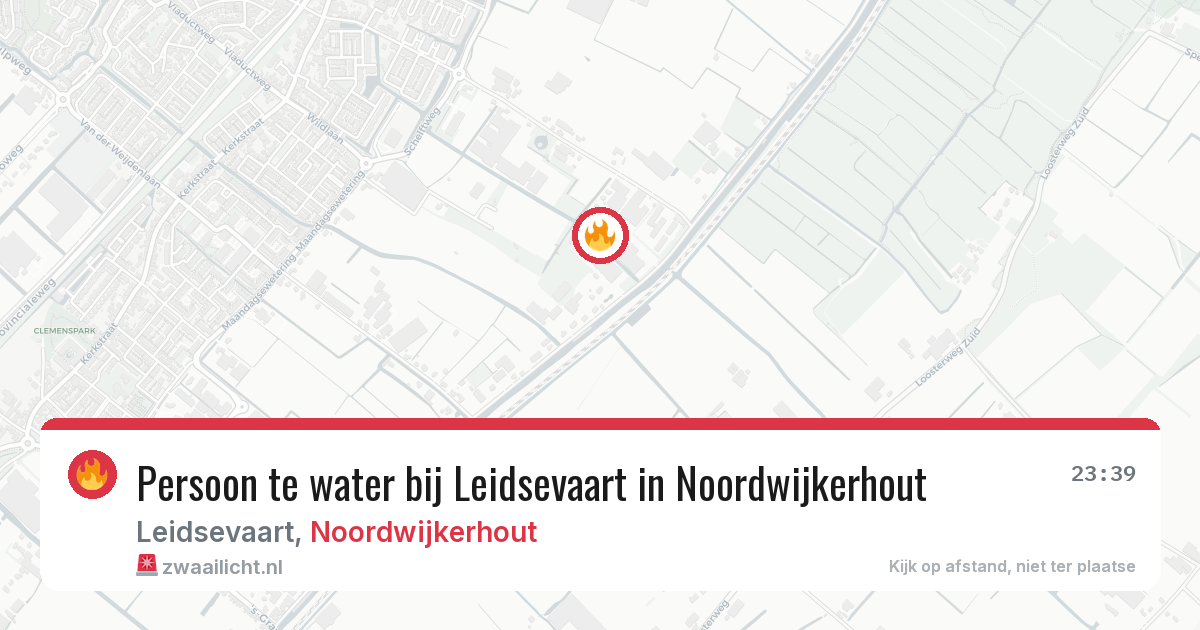 Persoon te water bij Leidsevaart in Noordwijkerhout — 6 jun 2026