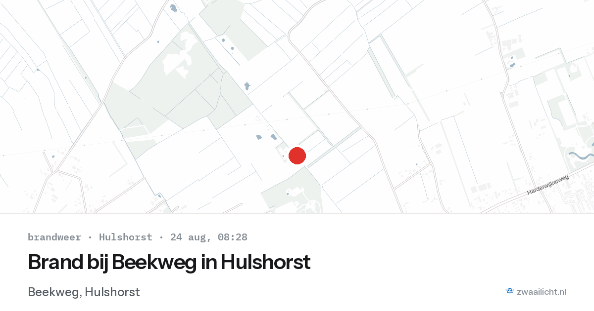 Brand bij Beekweg in Hulshorst — 24 aug 2026