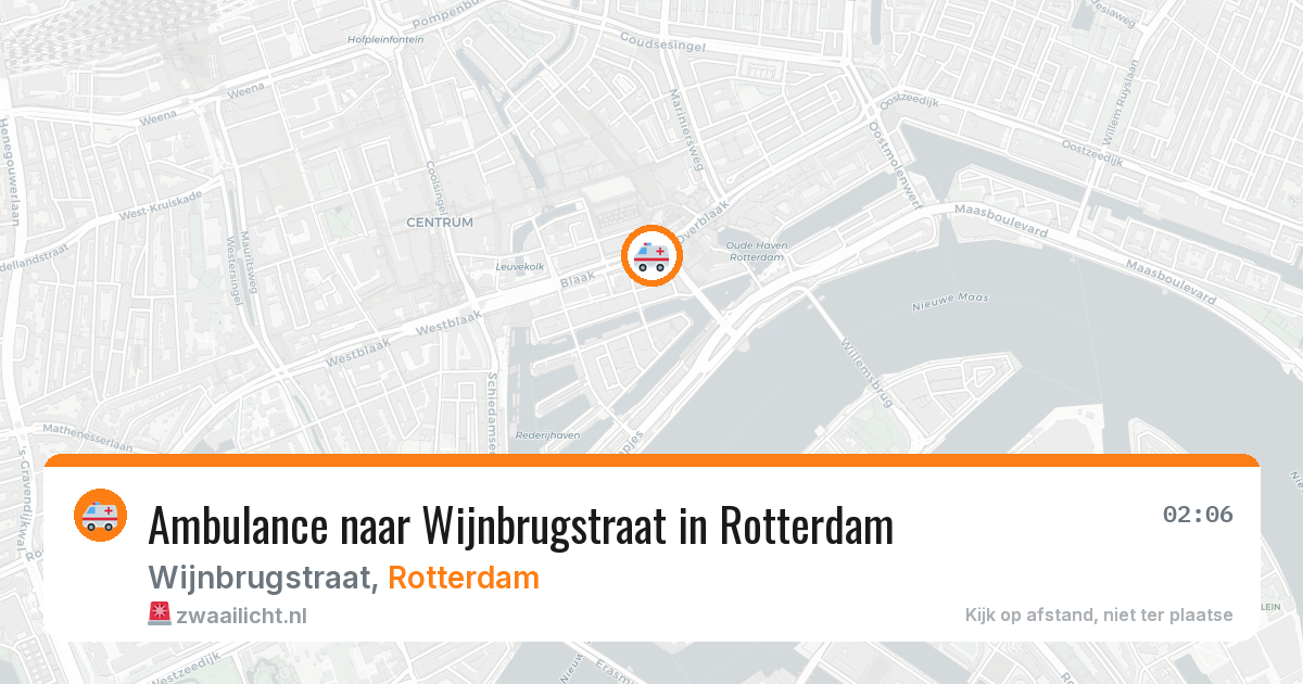 Ambulance naar Wijnbrugstraat in Rotterdam — 26 mei 2026