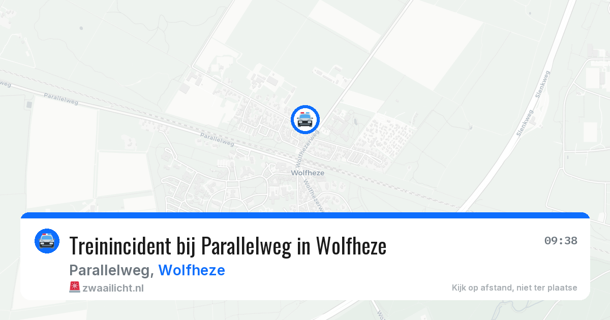 Treinincident bij Parallelweg in Wolfheze — 2 mrt 2026
