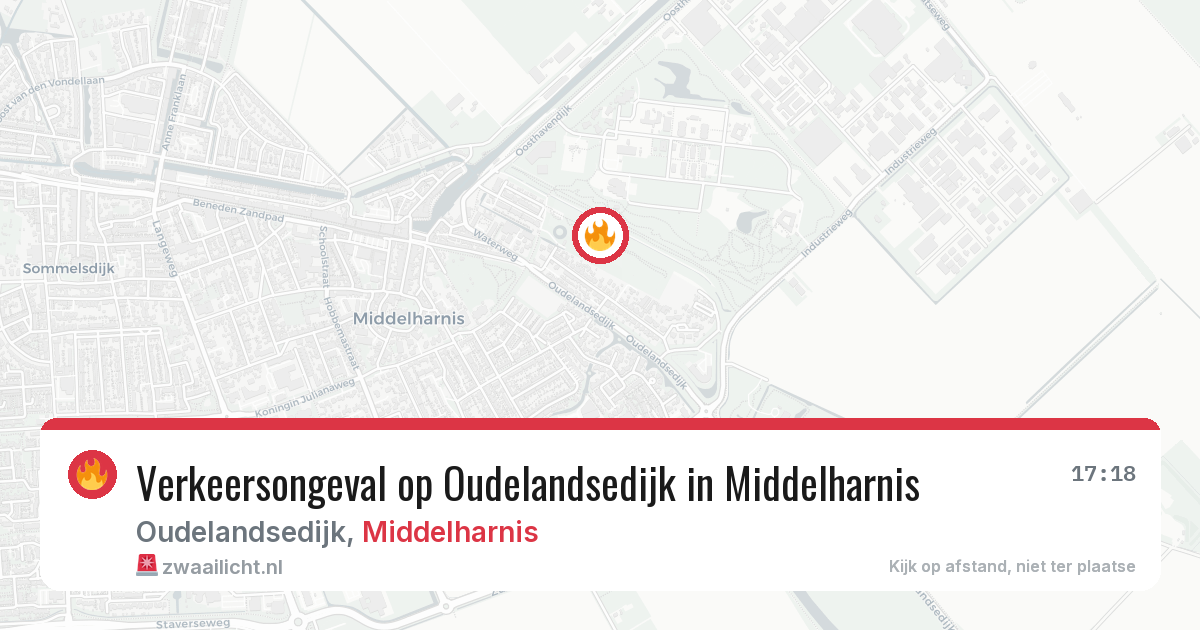 Verkeersongeval op Oudelandsedijk in Middelharnis — 13 jun 2026