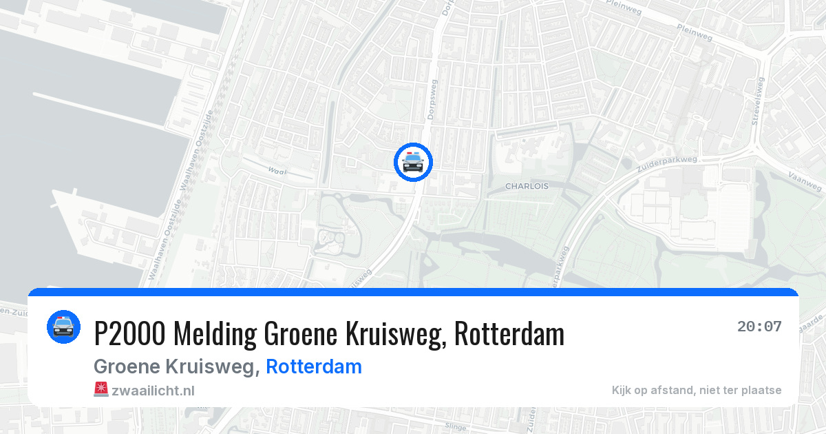 P2000 Melding Groene Kruisweg, Rotterdam — 4 apr 2026