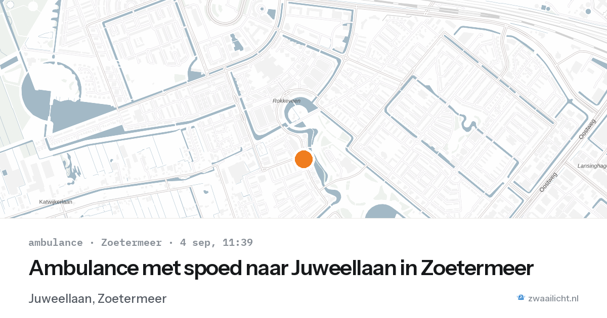 Ambulance met spoed naar Juweellaan in Zoetermeer — 4 sep 2026
