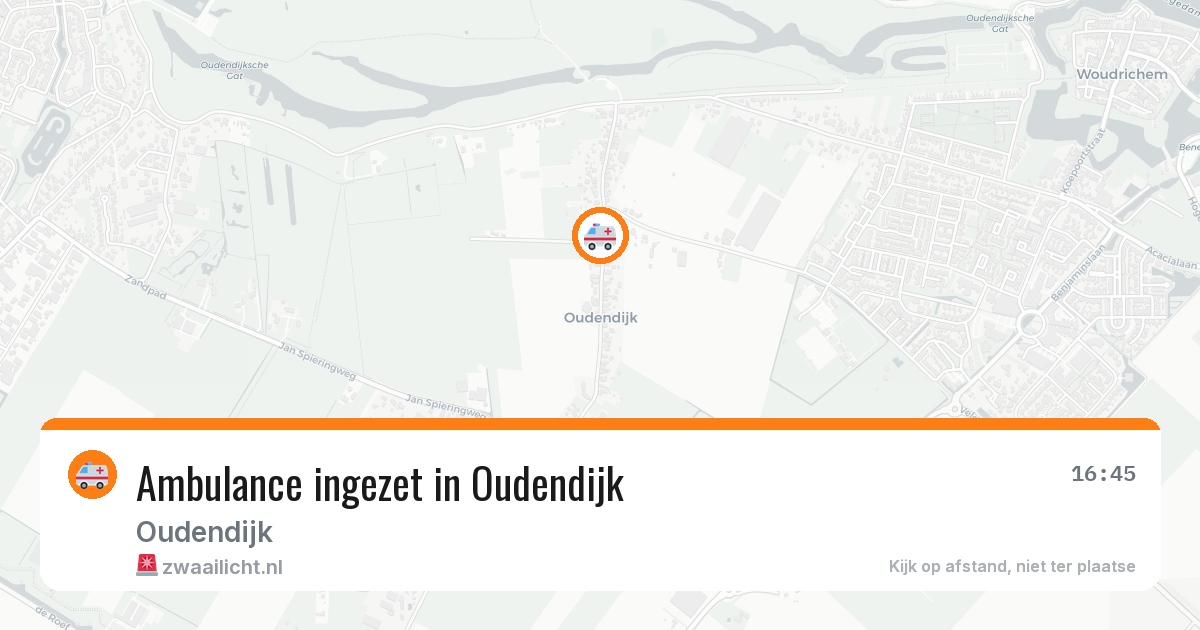 Ambulance ingezet in Oudendijk — 28 mei 2026