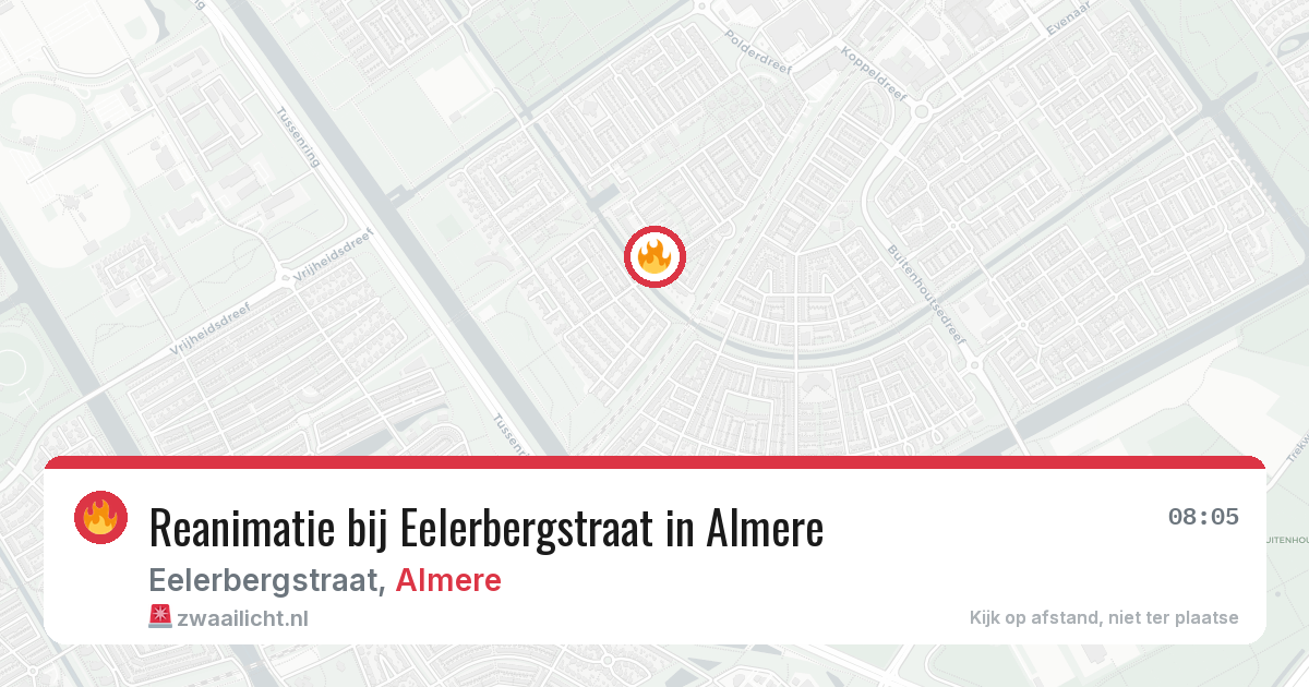 Reanimatie bij Eelerbergstraat in Almere — 24 mrt 2026