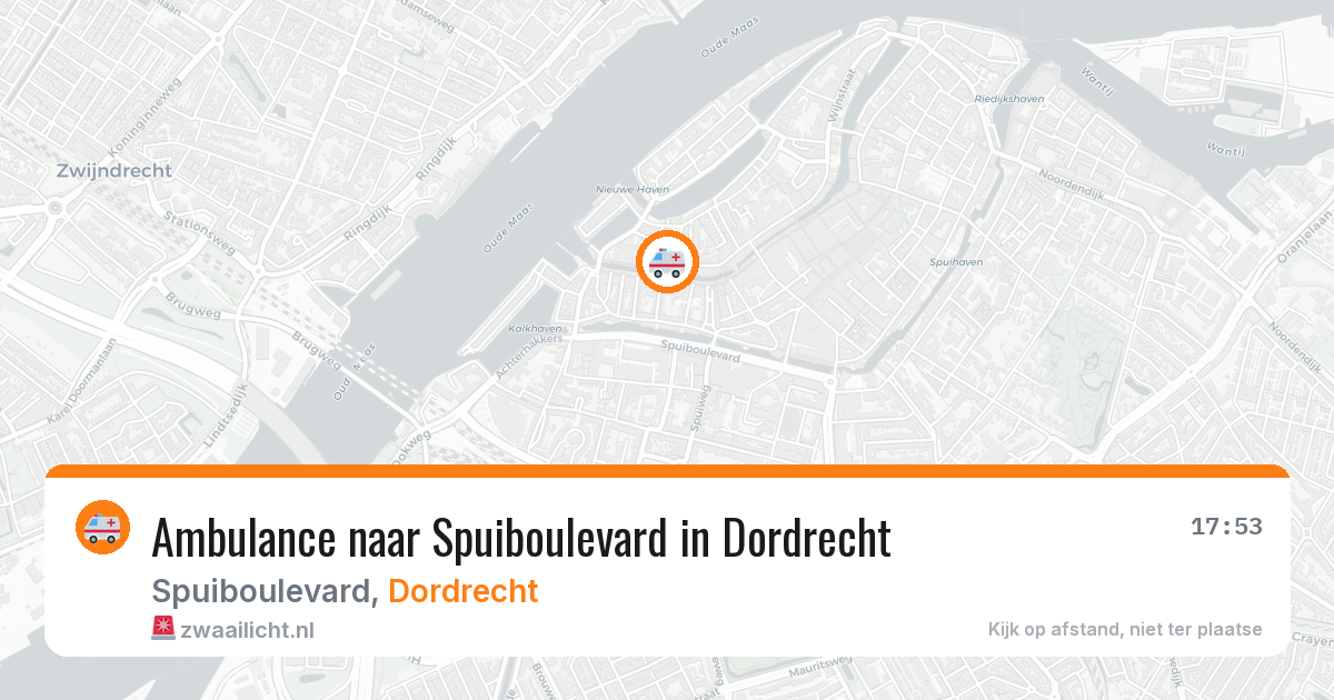 Ambulance naar Spuiboulevard in Dordrecht — 20 apr 2026