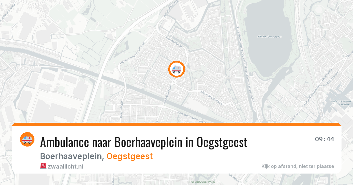 Ambulance naar Boerhaaveplein in Oegstgeest — 11 aug 2026