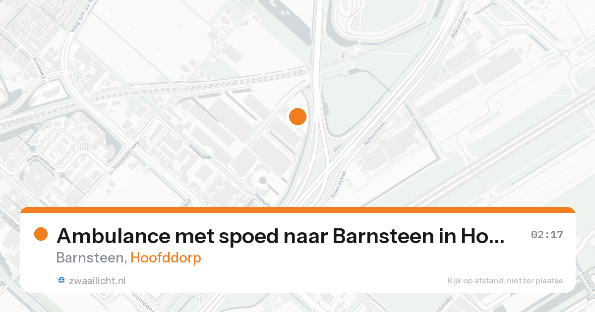 Ambulance met spoed naar Barnsteen in Hoofddorp — 30 mei 2026