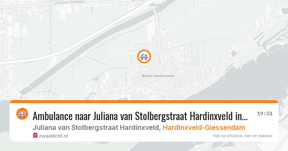 Ambulance naar Juliana van Stolbergstraat Hardinxveld in Hardinxveld-Giessendam — 26 jun 2026