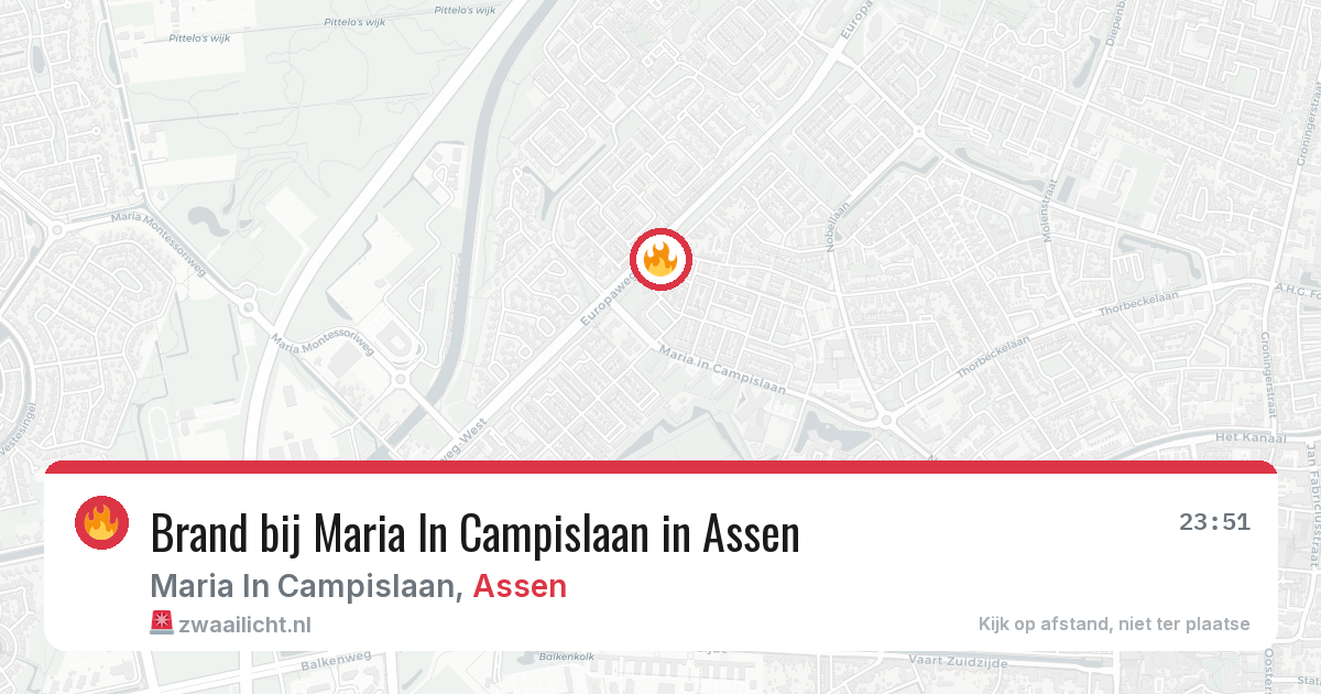 Brand bij Maria In Campislaan in Assen — 23 mei 2026