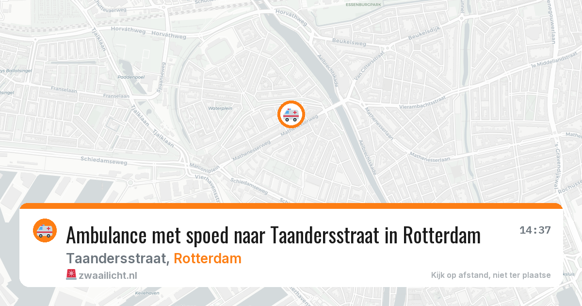 Ambulance met spoed naar Taandersstraat in Rotterdam — 25 mrt 2026