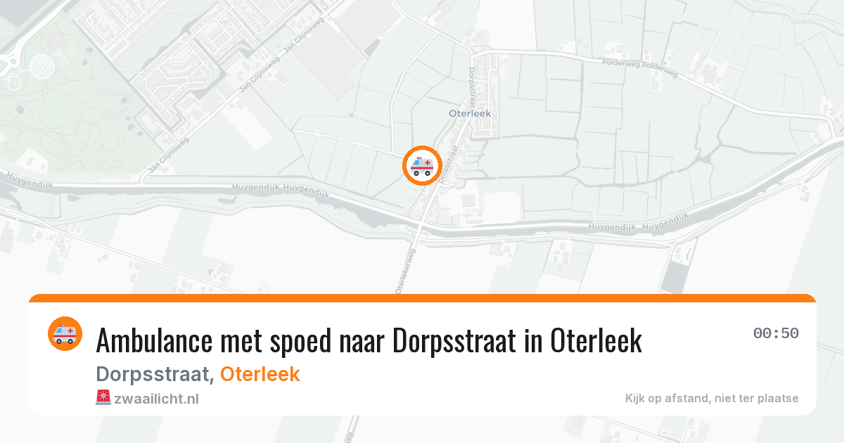 Ambulance met spoed naar Dorpsstraat in Oterleek — 12 jul 2026