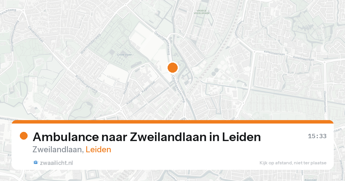 Ambulance naar Zweilandlaan in Leiden — 20 apr 2026