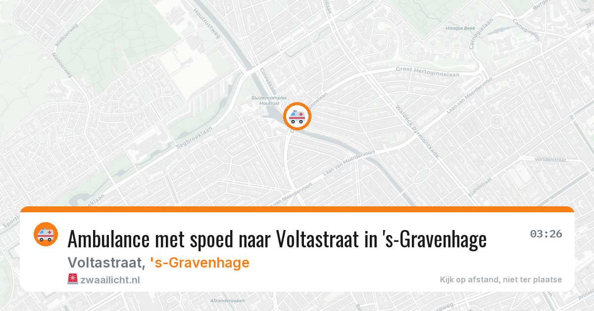 Ambulance met spoed naar Voltastraat in 's-Gravenhage — 9 apr 2026