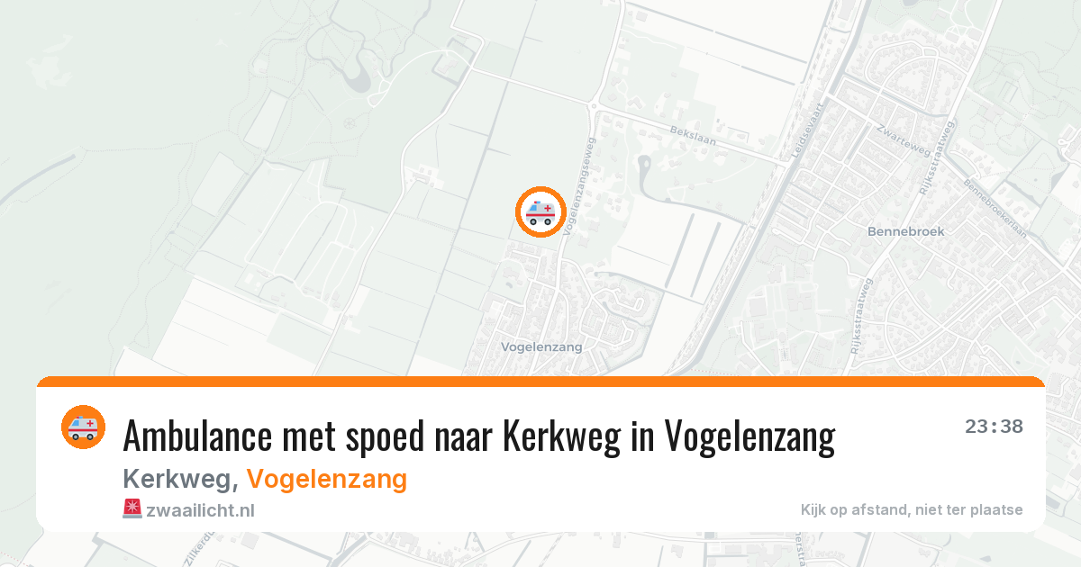 Ambulance met spoed naar Kerkweg in Vogelenzang — 26 jul 2026