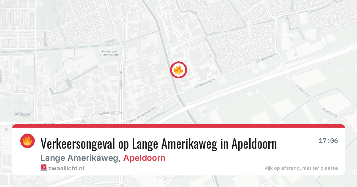 Verkeersongeval op Lange Amerikaweg in Apeldoorn — 25 jun 2026