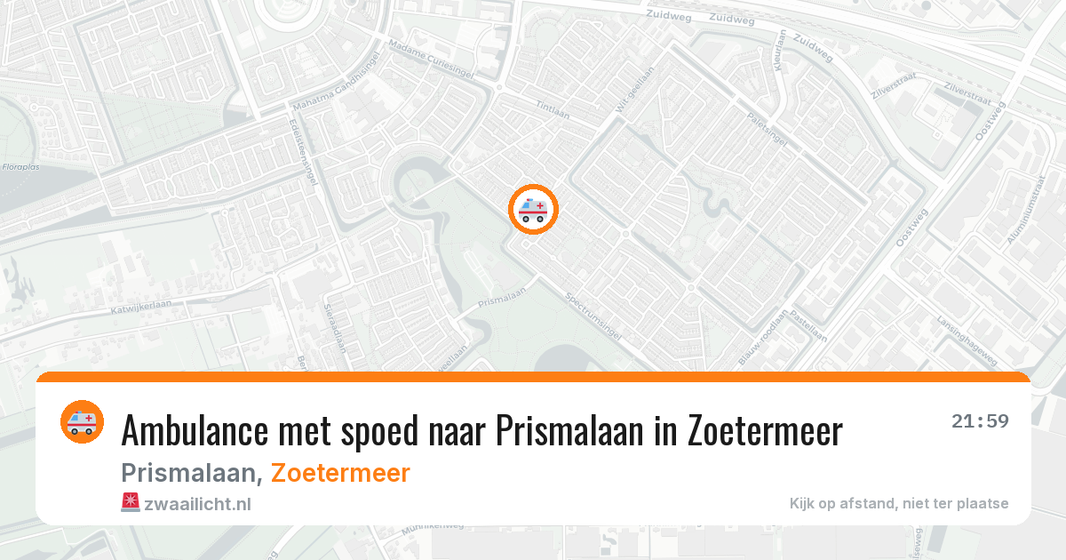 Ambulance met spoed naar Prismalaan in Zoetermeer — 30 jul 2026
