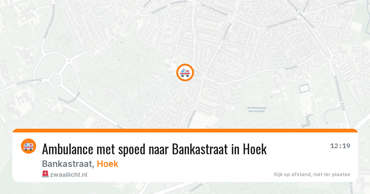 Ambulance met spoed naar Bankastraat in Hoek — 25 jun 2026