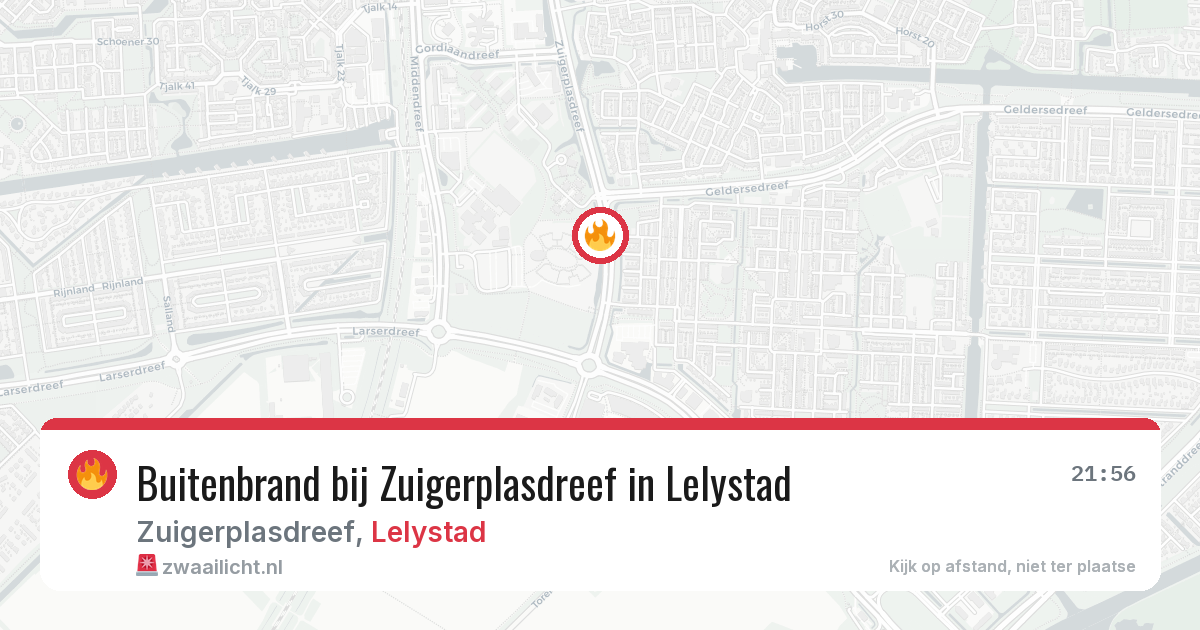 Buitenbrand bij Zuigerplasdreef in Lelystad — 16 apr 2026