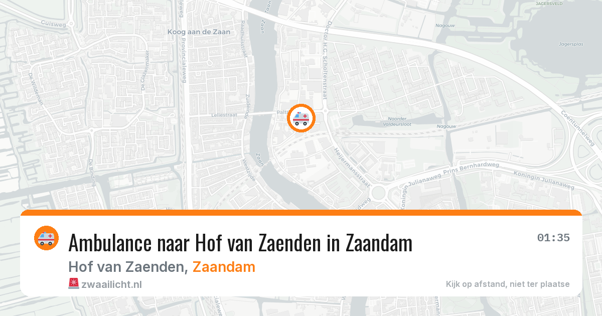 Ambulance naar Hof van Zaenden in Zaandam — 4 apr 2026