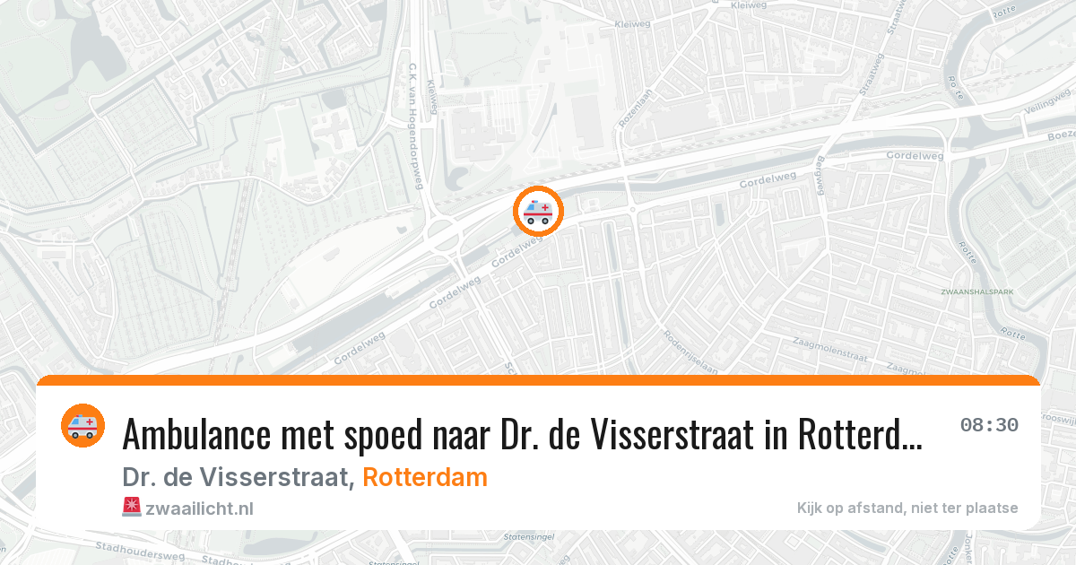 Ambulance met spoed naar Dr. de Visserstraat in Rotterdam — 4 mei 2026
