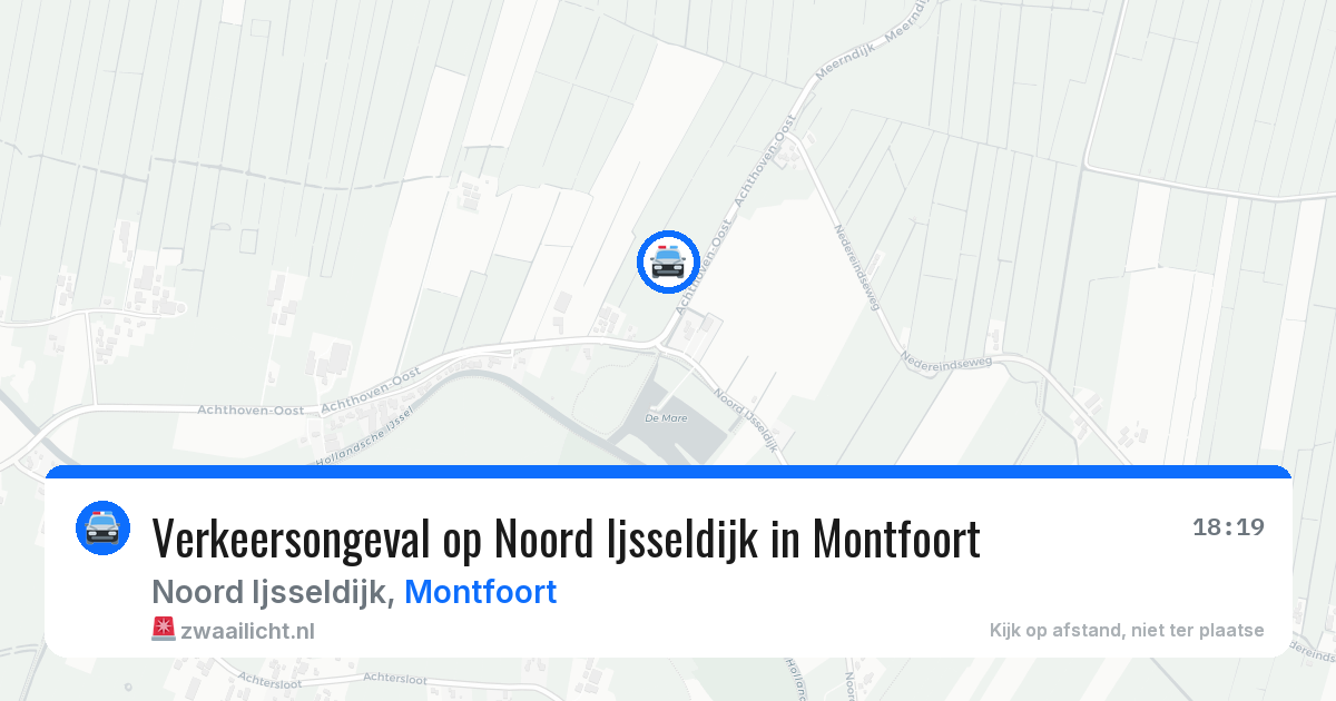 Verkeersongeval op Noord Ijsseldijk in Montfoort — 2 apr 2026