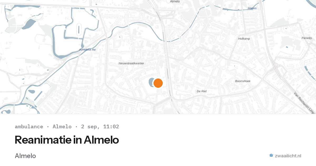 Reanimatie in Almelo — 2 sep 2026
