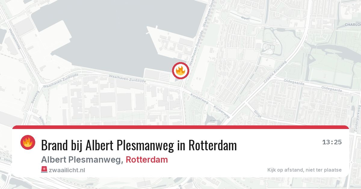 Brand bij Albert Plesmanweg in Rotterdam — 7 apr 2026