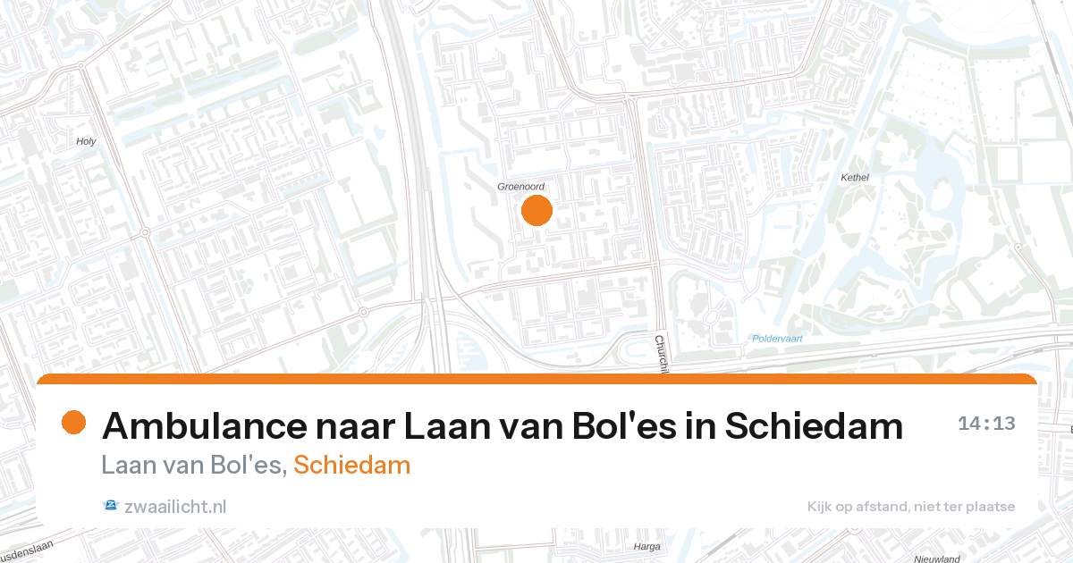 Ambulance naar Laan van Bol'es in Schiedam — 27 aug 2026