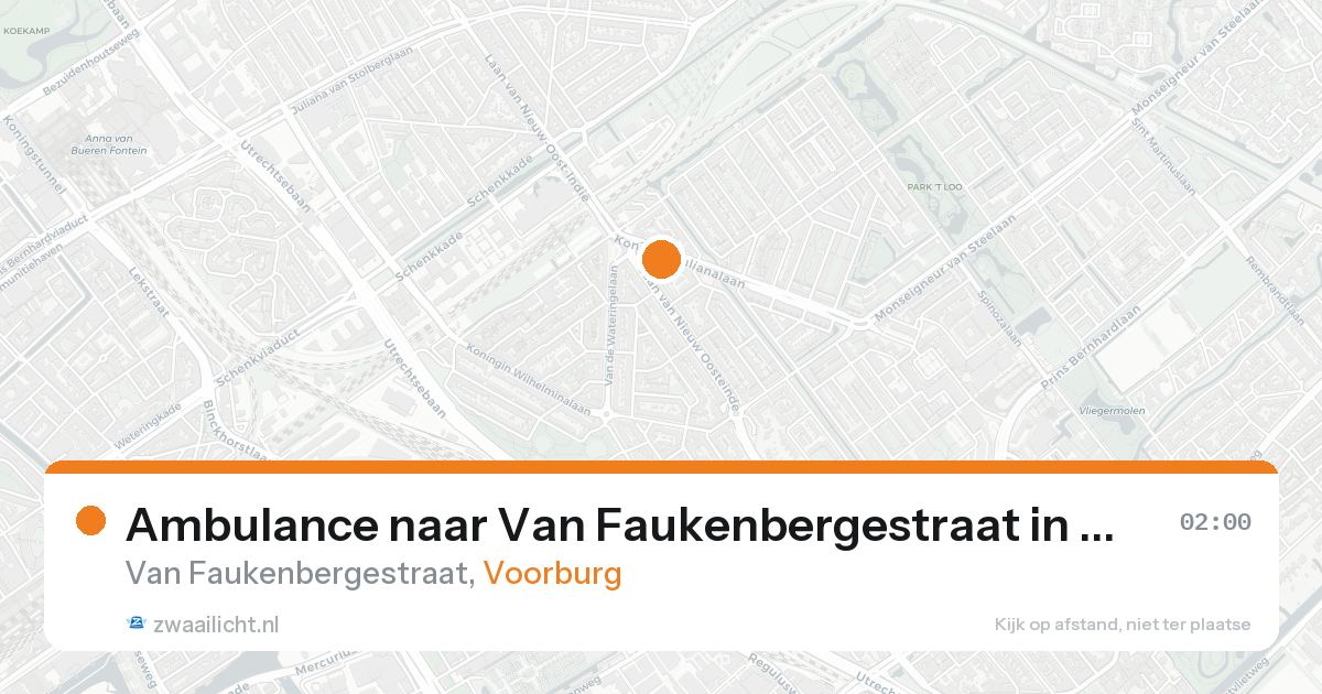 Ambulance naar Van Faukenbergestraat in Voorburg — 8 feb 2026