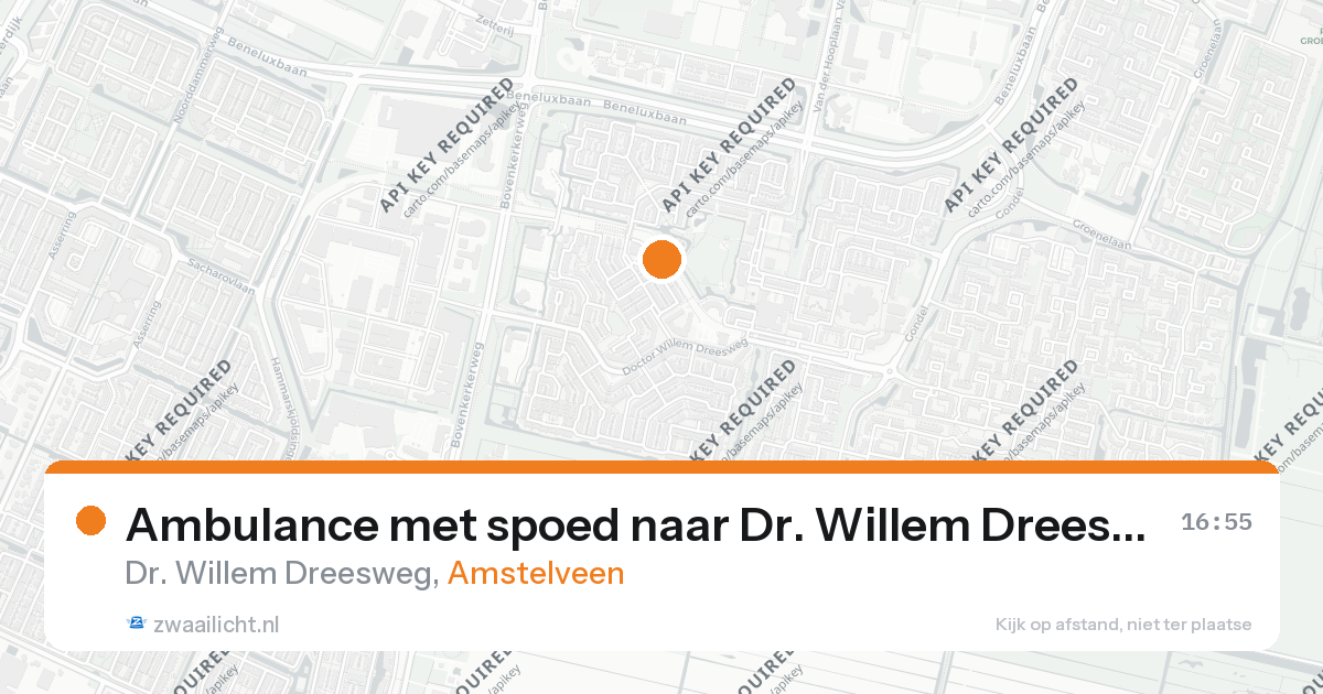 Ambulance met spoed naar Dr. Willem Dreesweg in Amstelveen — 25 aug 2026