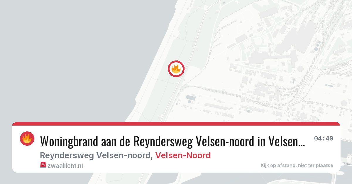 Woningbrand aan de Reyndersweg Velsen-noord in Velsen-Noord — 9 jul 2026