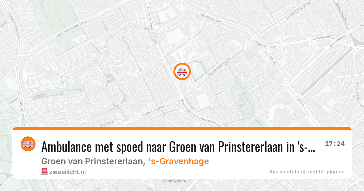 Ambulance met spoed naar Groen van Prinstererlaan in 's-Gravenhage — 25 jun 2026
