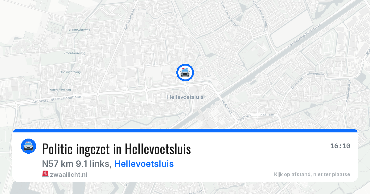 Politie ingezet in Hellevoetsluis — 3 jul 2026 | 🚨 Zwaailicht.nl