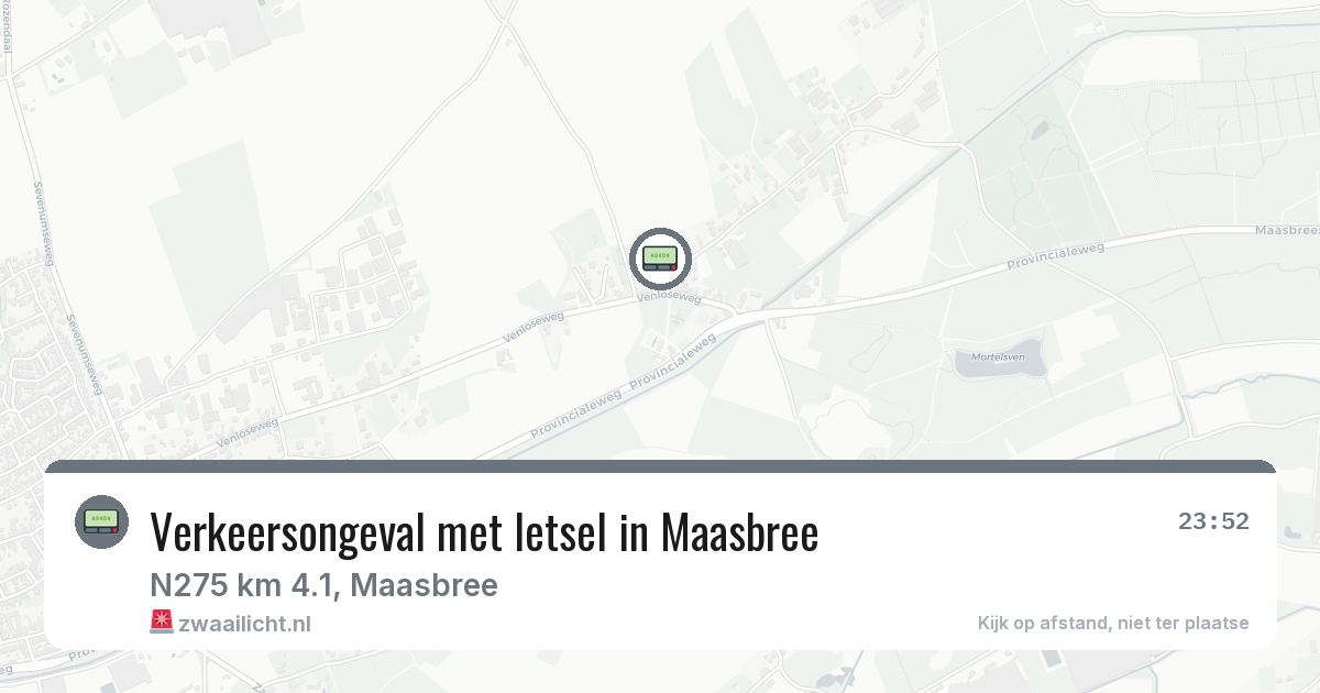 Verkeersongeval met letsel in Maasbree — 28 jan 2026
