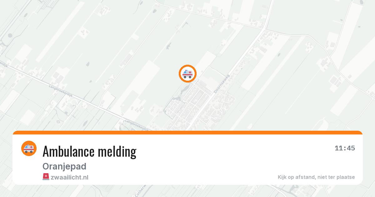 Ambulance melding — 11 mei 2026