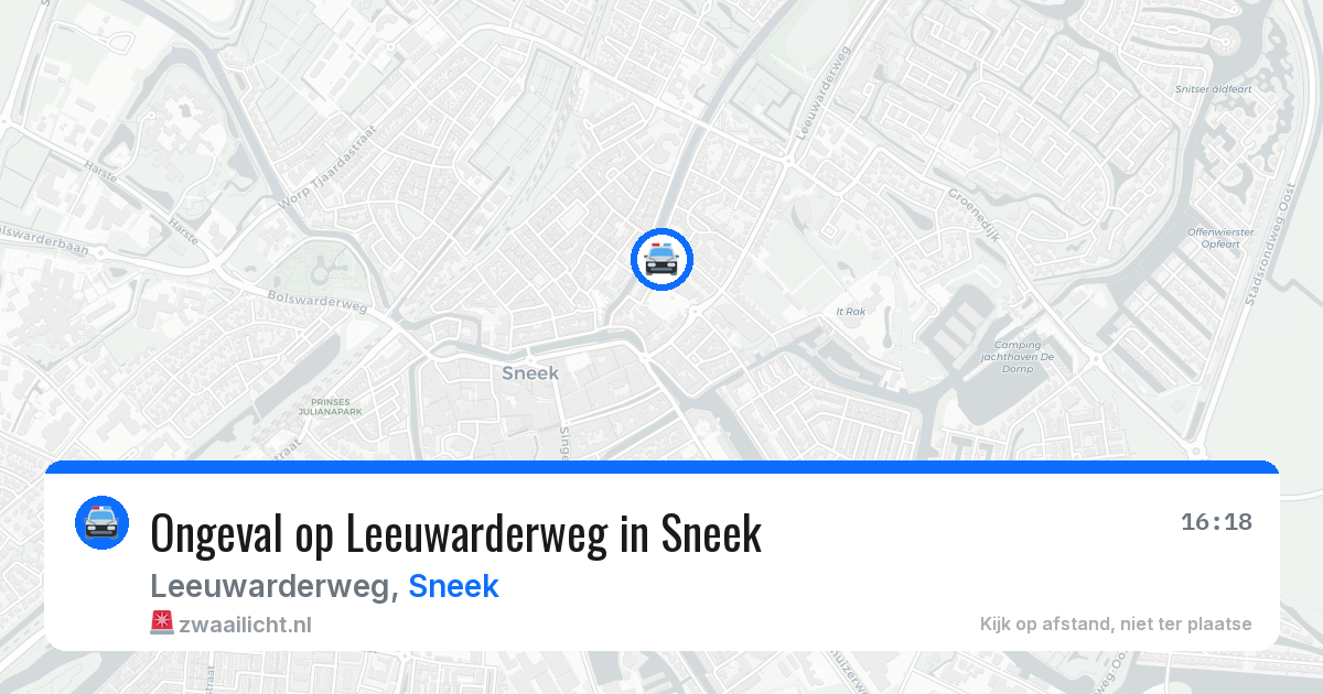 Ongeval op Leeuwarderweg in Sneek — 11 jul 2026