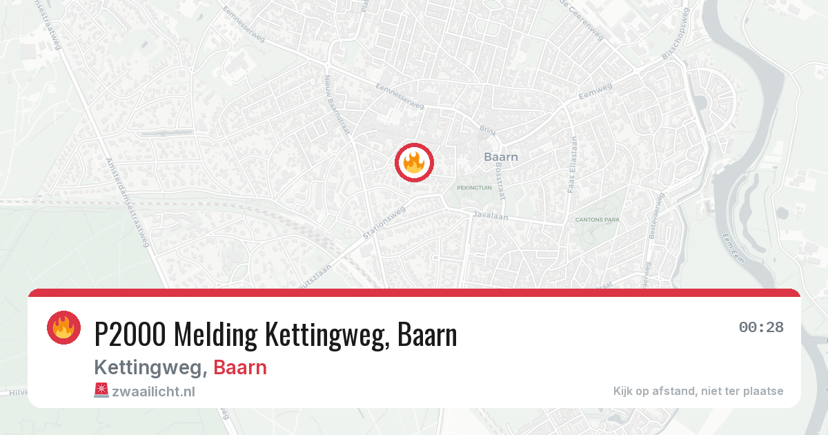 P2000 Melding Kettingweg, Baarn — 19 jun 2026