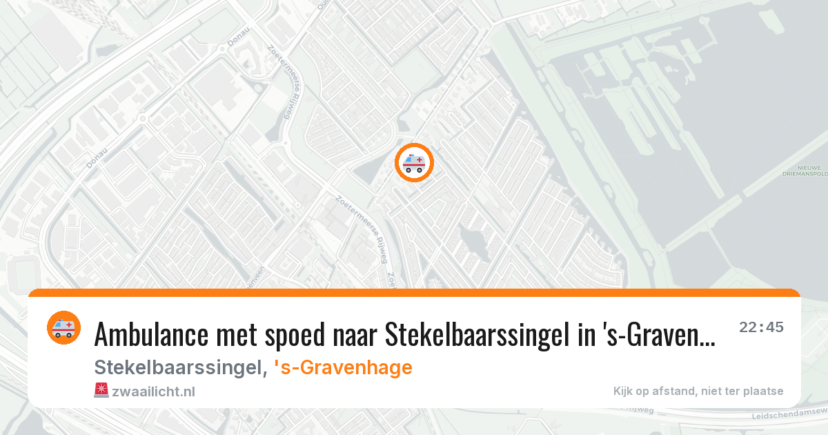 Ambulance met spoed naar Stekelbaarssingel in 's-Gravenhage — 29 jul 2026