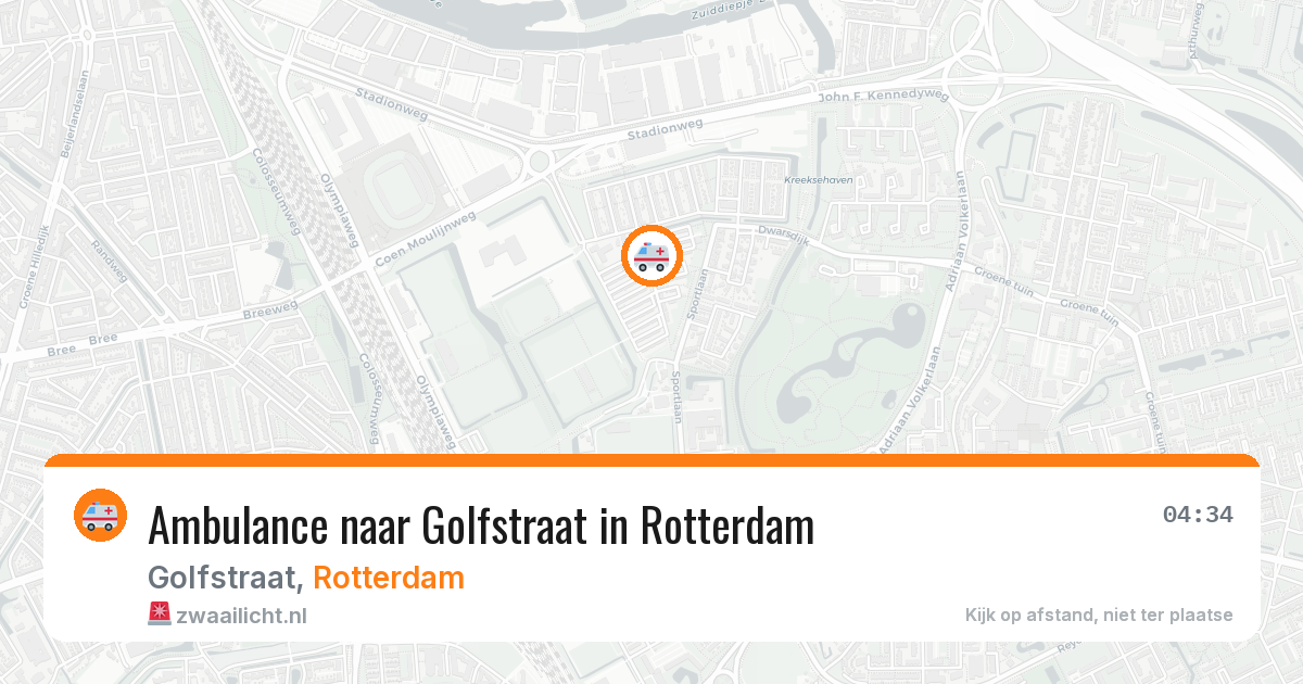 Ambulance naar Golfstraat in Rotterdam — 24 mei 2026
