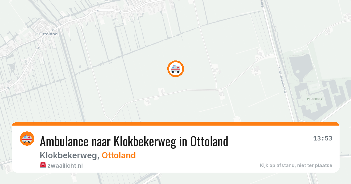 Ambulance naar Klokbekerweg in Ottoland — 9 jul 2026