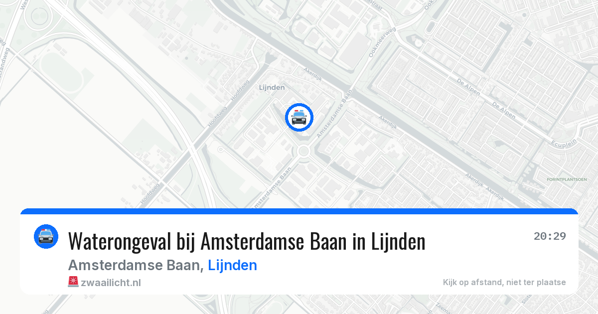 Waterongeval bij Amsterdamse Baan in Lijnden — 7 jun 2026