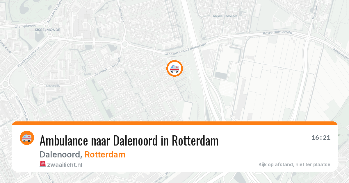 Ambulance naar Dalenoord in Rotterdam — 14 jun 2026
